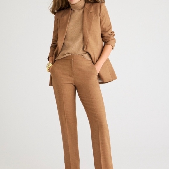 J. Crew Tan Pantsuit 100% Wool - Picture 1 of 10